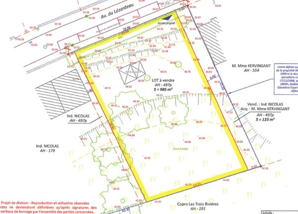 QUIMPERLE - Terrain constructible 988m²