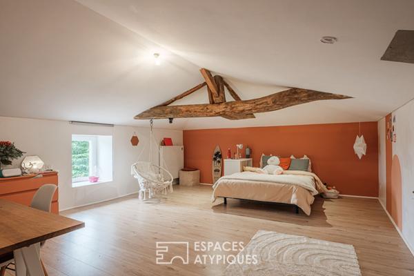 Maison de charme avec piscine, vue sur l’étang et proche des commodités