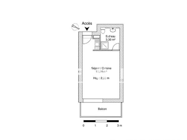 Location Studio 19.14 m² - 59 AVENUE JULES JULIEN Toulouse 31400