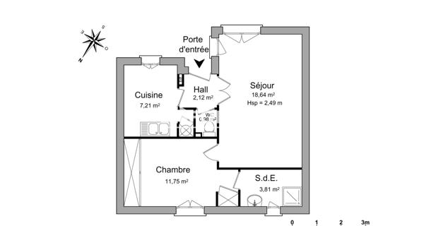 Location Appartement 2 pièces 44.51 m² - Gonesse 95500