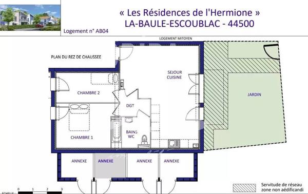 LA BAULE - T3 de 60 m² hab.