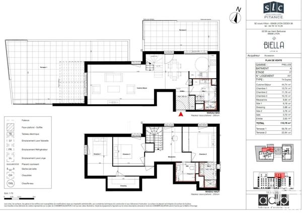 Appartement 4 pièces de 110 m² à Lyon (69008)