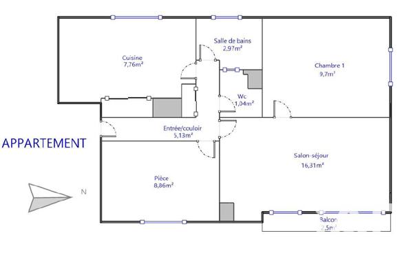 Appartement à vendre 3 pièces 52 m² Tarbes