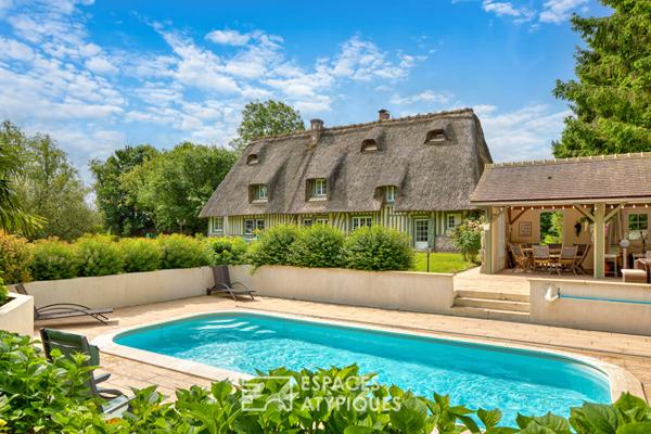Propriété avec piscine à proximité dans le cadre bucolique du Marais Vernier