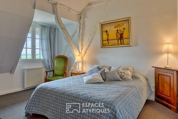 Propriété avec piscine à proximité dans le cadre bucolique du Marais Vernier