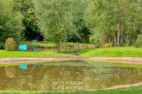 Propriété avec piscine à proximité dans le cadre bucolique du Marais Vernier