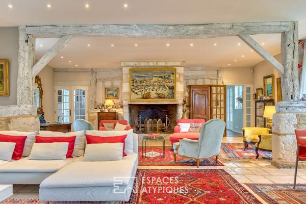 Propriété avec piscine à proximité dans le cadre bucolique du Marais Vernier