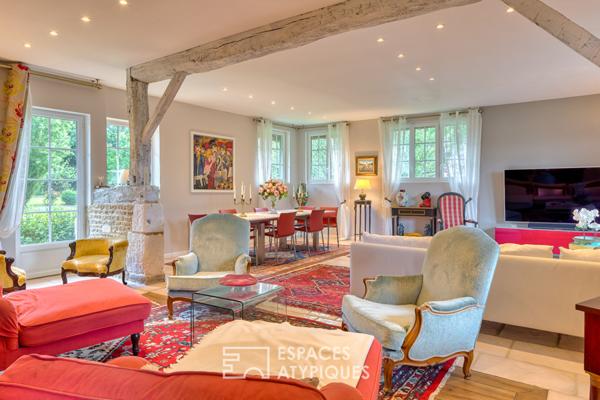 Propriété avec piscine à proximité dans le cadre bucolique du Marais Vernier