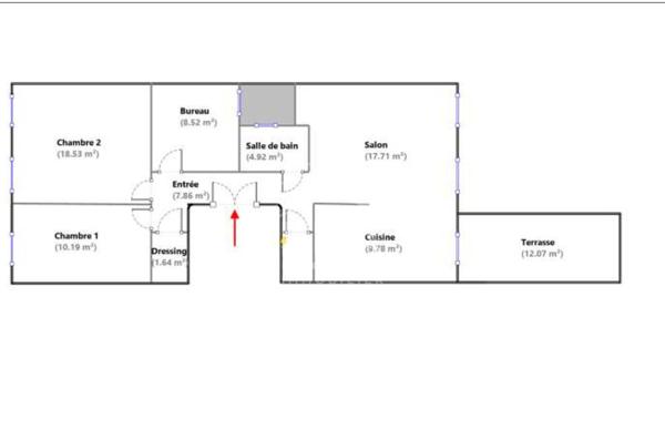 Appartement T4 + Terrasse+ comble  à Marseille 13006