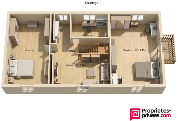 Maison traditionnelle sur grand terrain plat à Verneuil D Avre Et D Iton