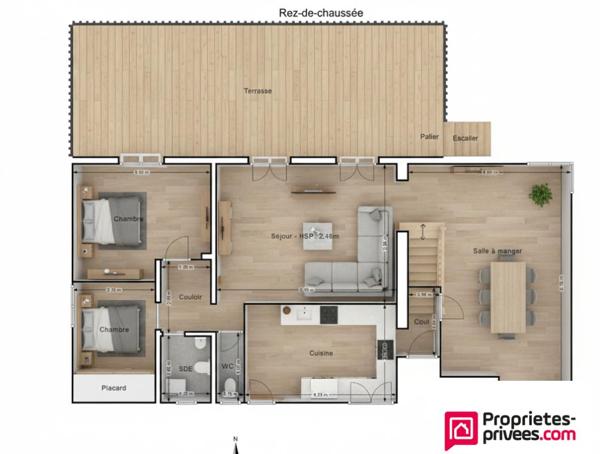Maison traditionnelle sur grand terrain plat à Verneuil D Avre Et D Iton
