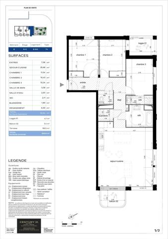 Appartement T4 à vendre  4 pièces - 92,94 m 2   ANNECY  - 74