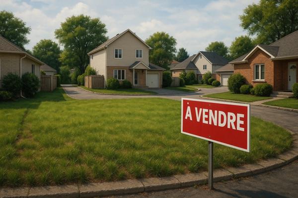 En impasse calme, cadre verdoyant, libre de constructeur