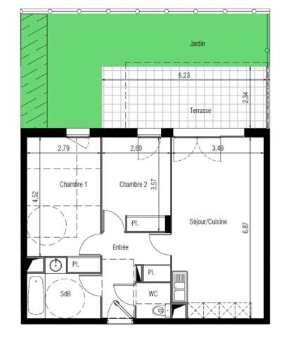 Appartement JUVIGNAC 59.7 m²