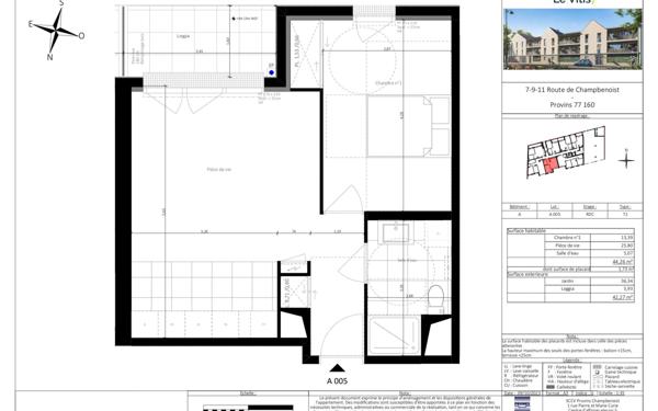 Appartement à vendre    2 pièces • 44,26 m2 Provins