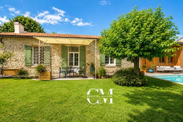 Maison en pierre plain pieds 175 m² Le Bouscat Centre, jardin, piscine, double garage