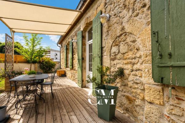 Maison en pierre plain pieds 175 m² Le Bouscat Centre, jardin, piscine, double garage