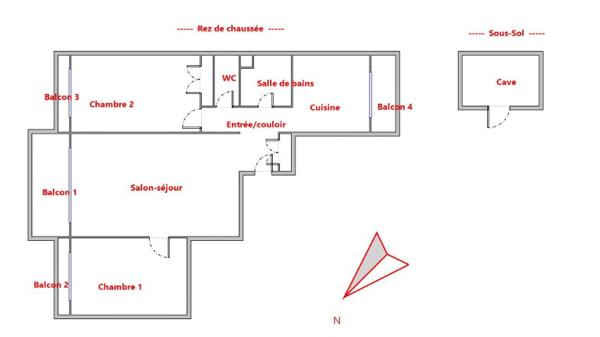 Location appartement 3 pièces 70 m² Montpellier