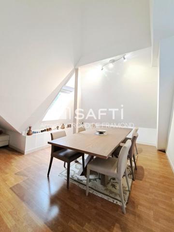 COUP DE CŒUR – UN CADRE DE VIE PRIVILÉGIÉ AU REBBERG, appartement-duplex avec jardin au sein de la copropriété,105 m2, 4 pièces et un espace supplémentaire: des combles aménagées.