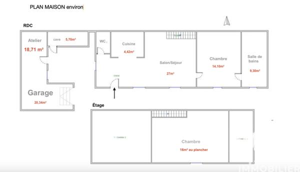 Maison à vendre 3 pièces 58 m² Nantes