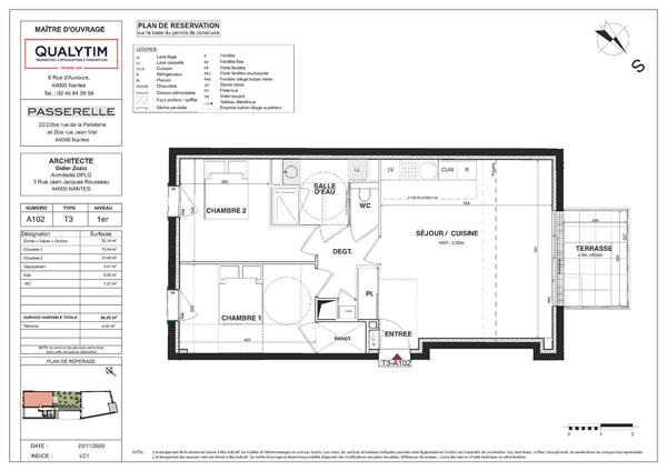 NANTES SAINT-CLEMENT/PREFECTURE A VENDRE TYPE 4 EN DUPLEX AU CALME