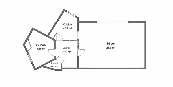 Appartement Chelles STUDIO VENDU LOUE 34.59 m2