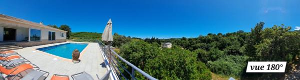 Maison de plain pied 5 chambres, piscine, sans vis-à-vis, terrain 5540 m2 à SAN NICOLAO (HAUTE CORSE)
