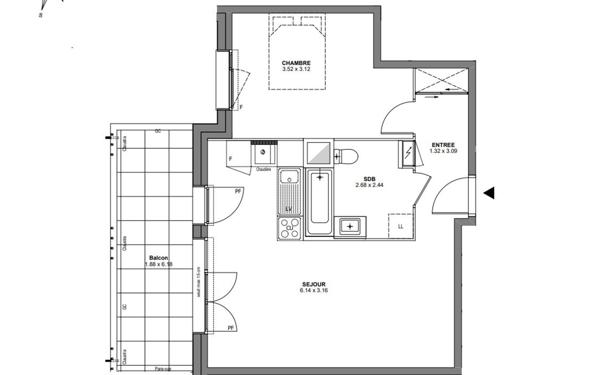 Appartement à vendre    2 pièces • 60 m2 Bons-en-Chablais