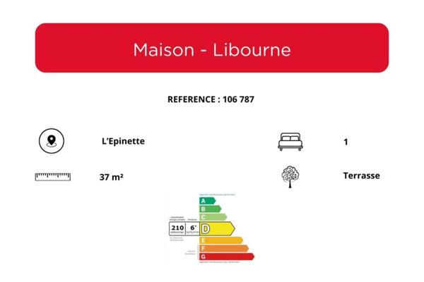 Maison à vendre 2 pièces de 37 m²