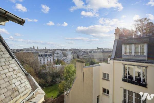 Studio plein ciel au vues sur jardins et monuments parisiens