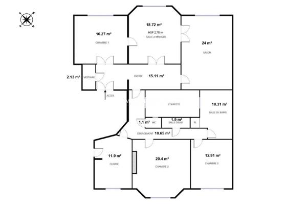 Appartement F5 à vendre  5 pièces - 145,40 m2 PARIS - 75006