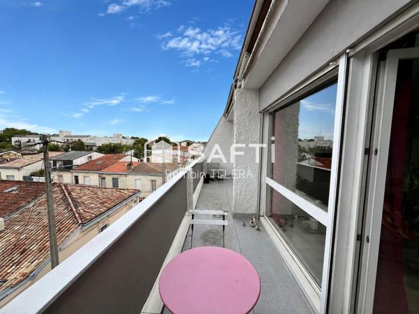Nansouty : T2 de 54 m² avec vue dégagée au 3e étage et grand balcon