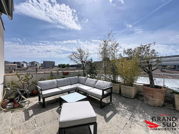 Belcier, magnifique T4 terrasse vue sur les toits