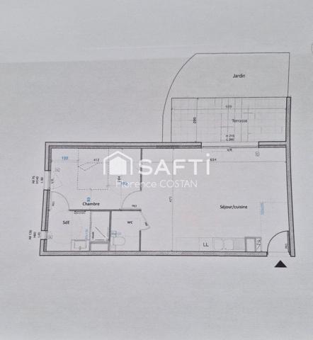 T2 dans résidence de standing avec terrasse et box