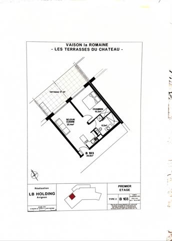 Vaison-la-Romaine (84110) T2 39 m² TERRASSE-VUE- ASCENSEUR