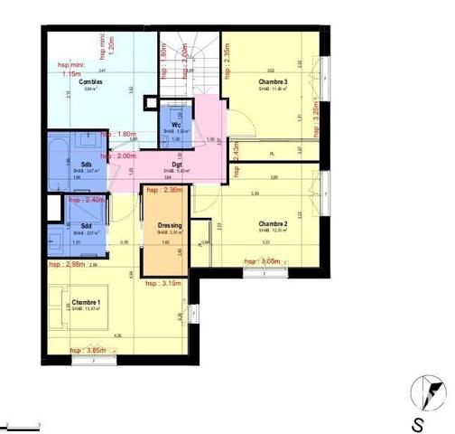 Duplex 4 pièces de 107 m² à Châteauneuf-Grasse (06740)