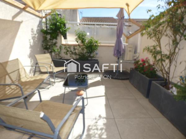 Bel appartement en duplex 2 terrasses et parking.