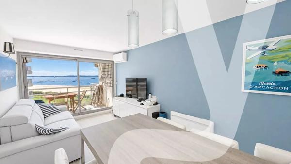 Bassin d’Arcachon – Appartement en première ligne et deux balcons - 33120 Arcachon - Réf 86905556