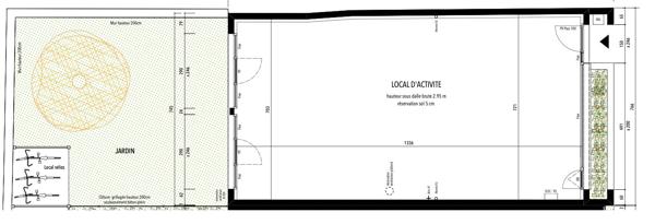 Local professionnel neuf avec Jardin privatif
