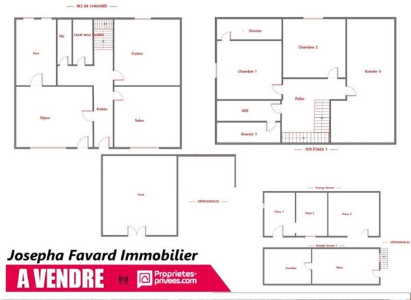 Maison 90 m² + atelier 45 m² + dépendances sur 1532 m² idéal habitation ou activité