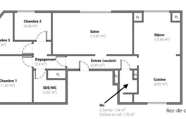 Appartement de 73 m²