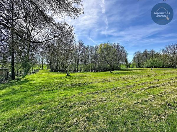 Longère fin XIXe siècle à vendre à Manou – Maison familiale avec grand terrain, étang et accès gare La Loupe