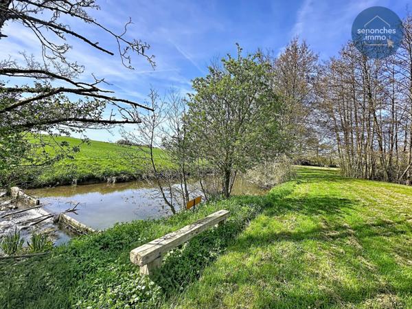 Longère fin XIXe siècle à vendre à Manou – Maison familiale avec grand terrain, étang et accès gare La Loupe