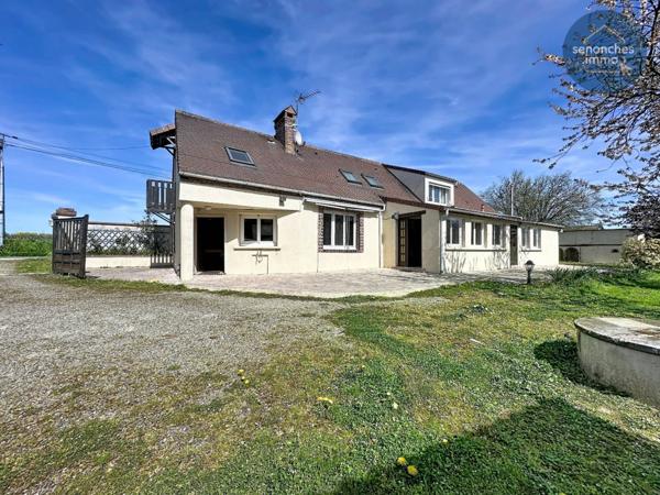 Longère fin XIXe siècle à vendre à Manou – Maison familiale avec grand terrain, étang et accès gare La Loupe