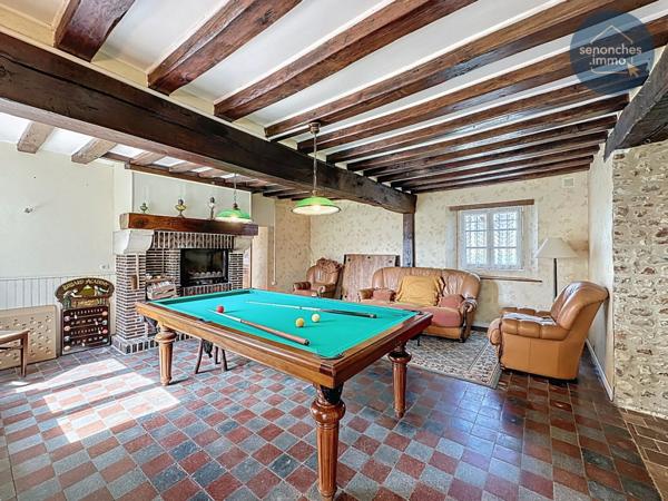 Longère fin XIXe siècle à vendre à Manou – Maison familiale avec grand terrain, étang et accès gare La Loupe
