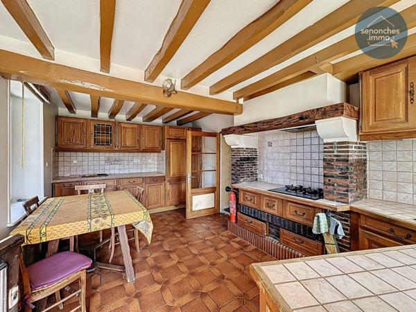 Longère fin XIXe siècle à vendre à Manou – Maison familiale avec grand terrain, étang et accès gare La Loupe