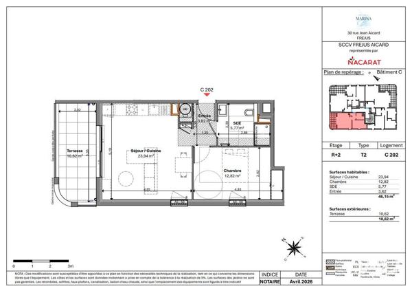 Appartement à vendre 2 pièces 46 m² Fréjus