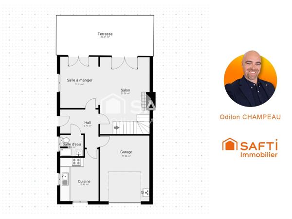 Maison 3 faces 130m2 - 5 chambres avec jardin, garage et panneaux solaires.