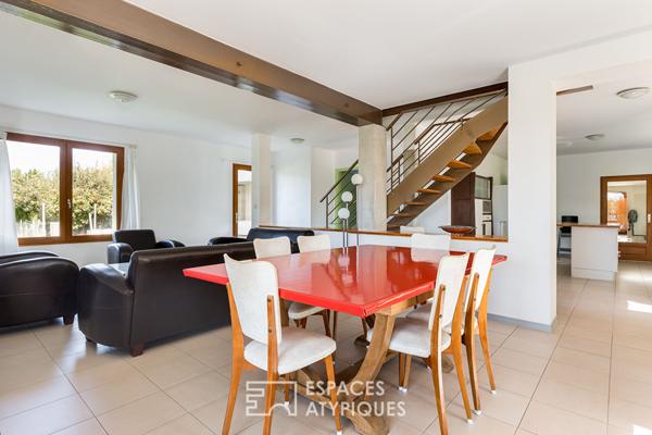 Ferme rénovée avec gîtes et parc arboré à Bas-Pays