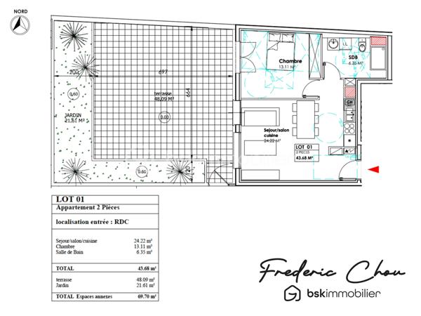 Appartement de 44,04 m²